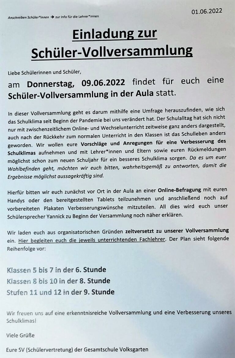 SV- Einladung