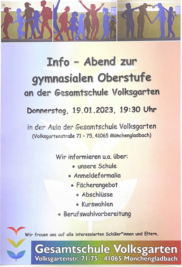 Info – Abend zur gymnasialen Oberstufe