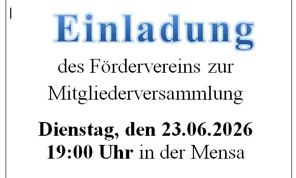 Einladung Förderverein