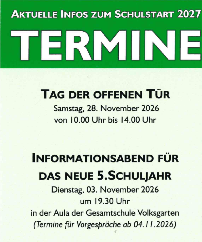 Schulstart 2027
